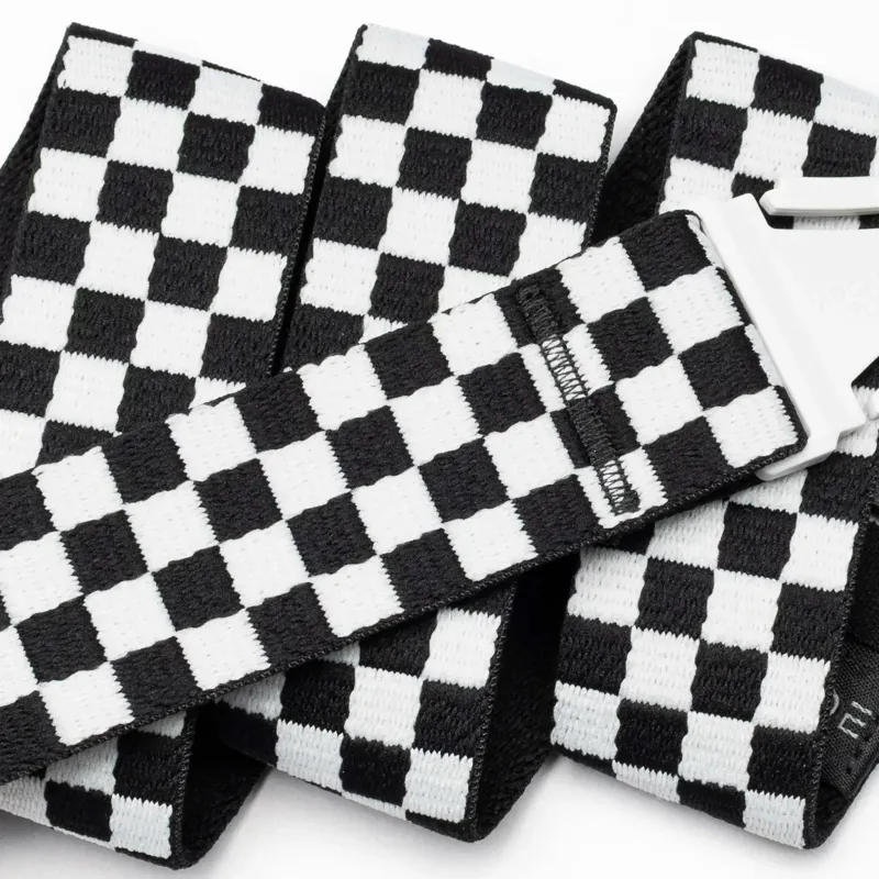 Arcade Check Belt in Black/Glacial-1