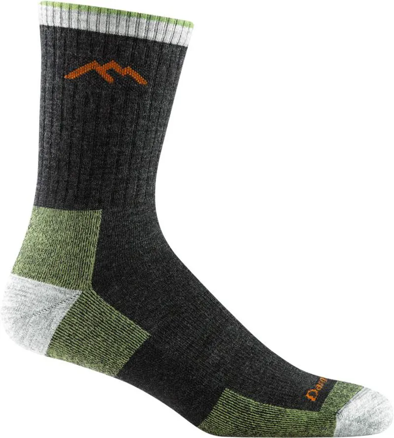 Darn Tough Hiker Micro Crew Midweight Hiking Socks in Lime