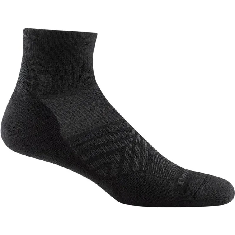 Darn Tough Run 1/4 Ultra-Lightweight Running Socks in Black