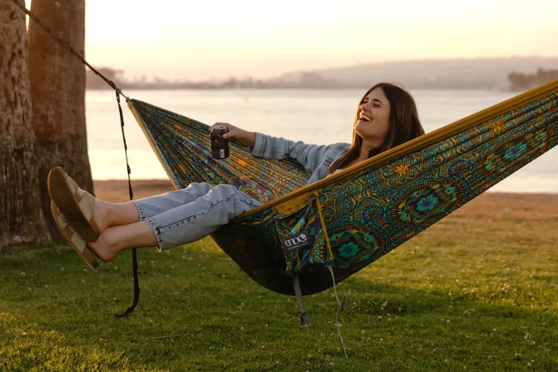 ENO DoubleNest Print Hammock In Mantra/Gold-2