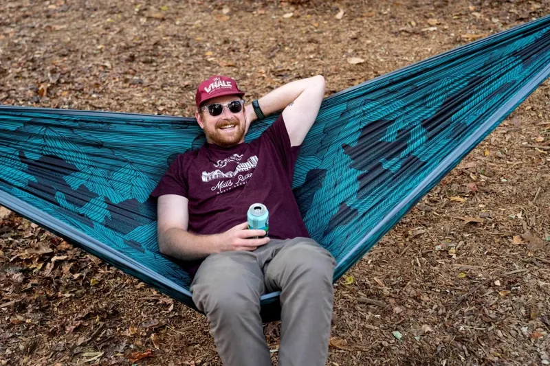 ENO DoubleNest Print Hammock Mountains To Sea/Grey-2