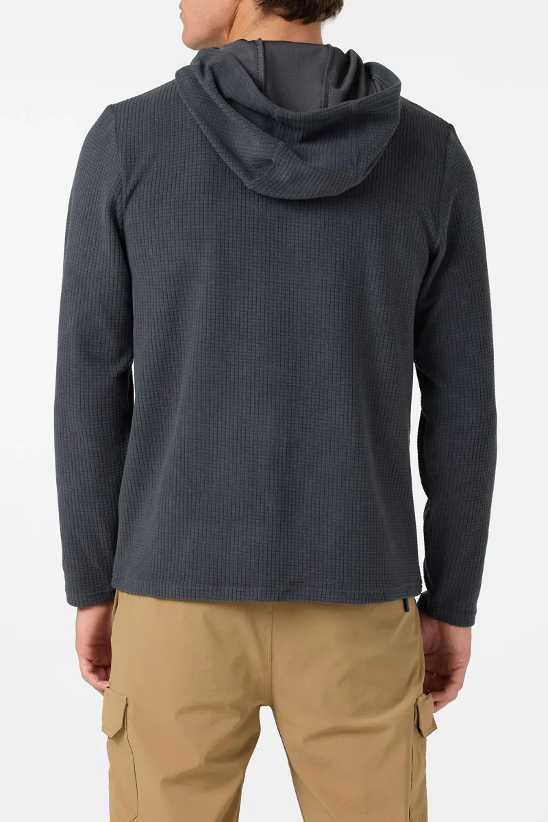 O'Neill TRVLR Hooded Quarter Zip Long Sleeve Pullover in Phantom-4