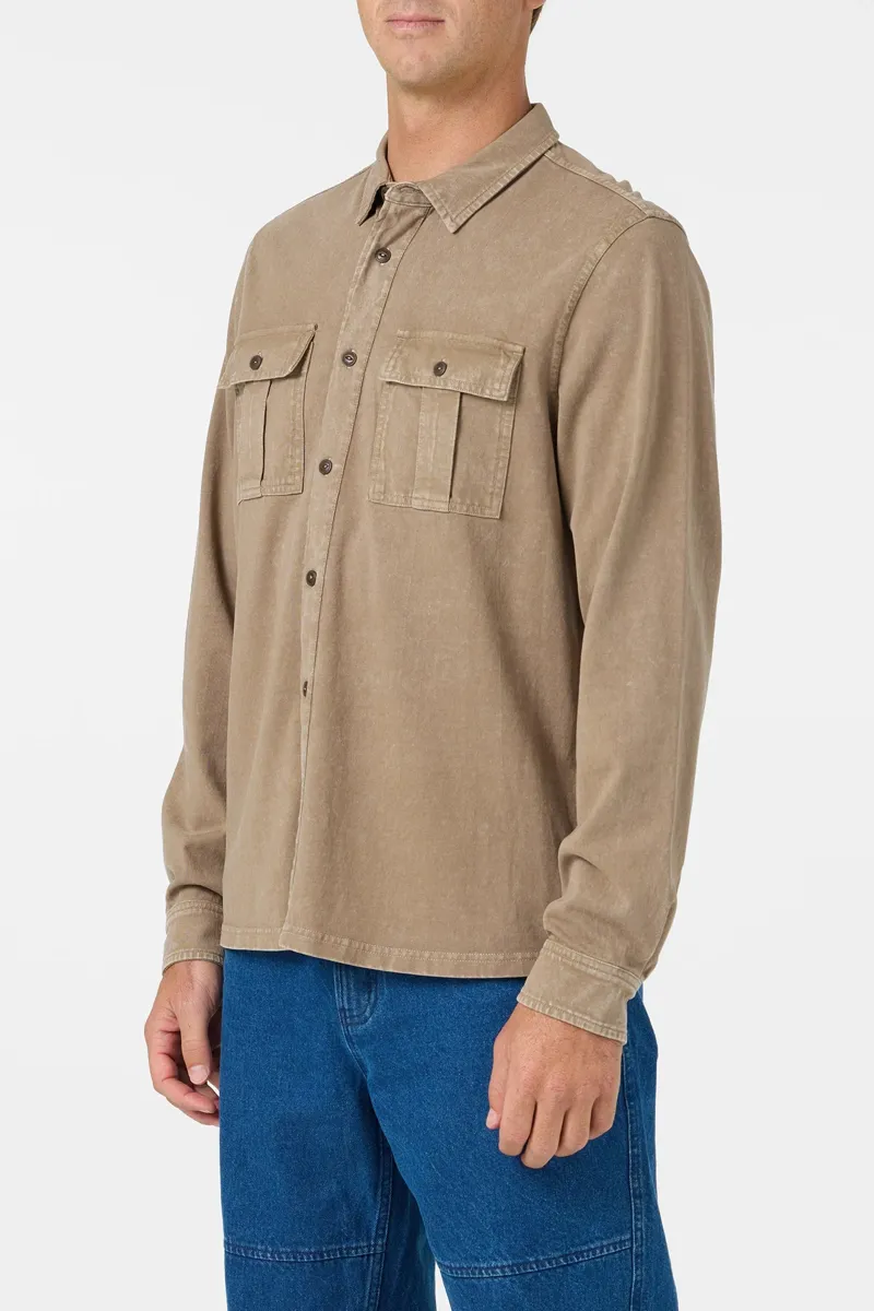 O'Neill O'Riginals Long Sleeve Knit Shirt in Shroom-3