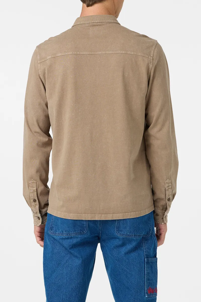 O'Neill O'Riginals Long Sleeve Knit Shirt in Shroom-5