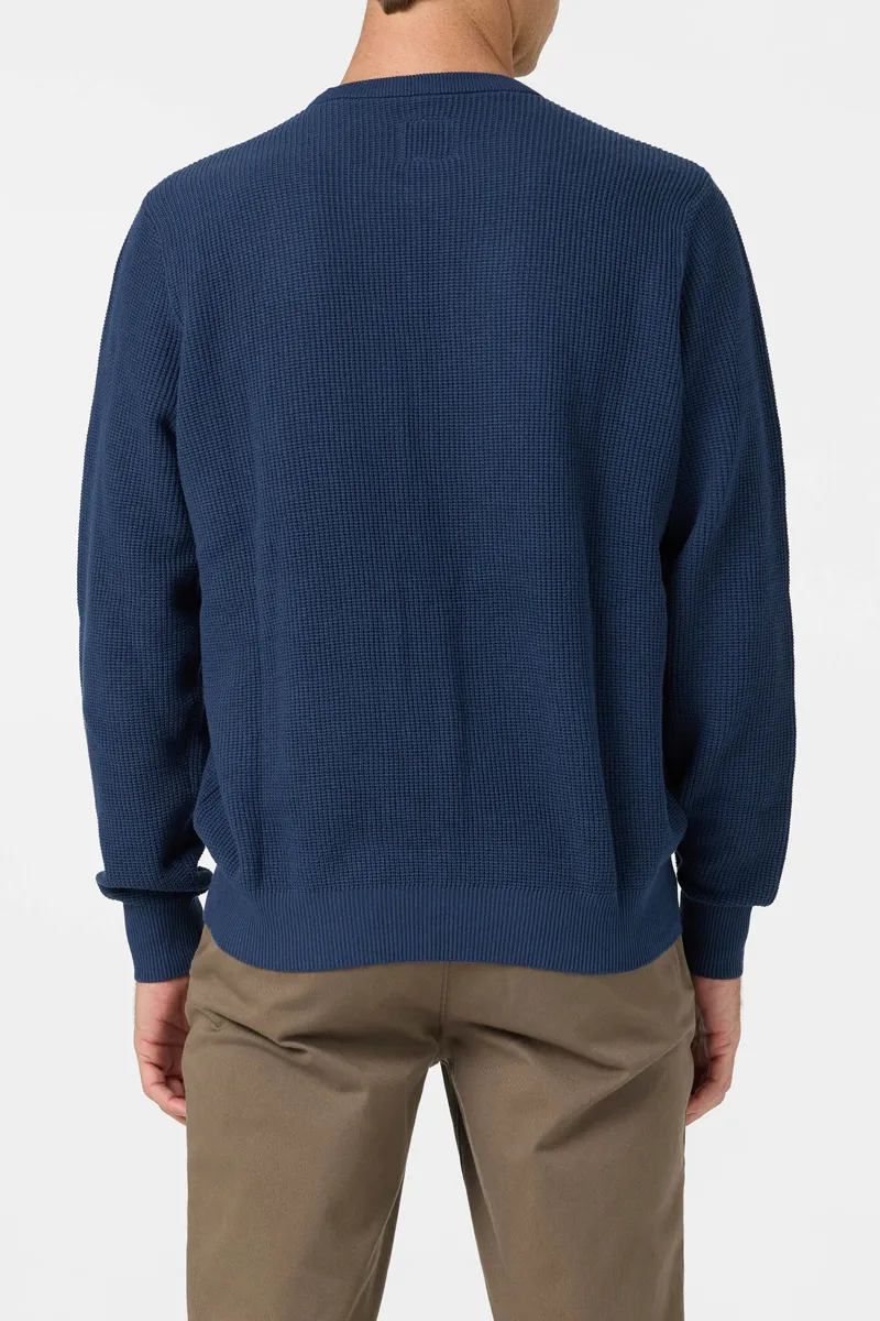 O'Neill O'Riginals Roscoe Waffle Sweater in Navy-4