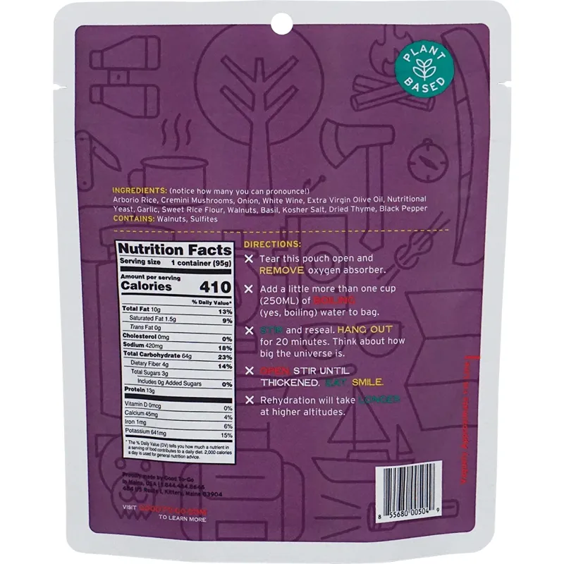 Good To Go Mushroom Risotto Single Serving-1