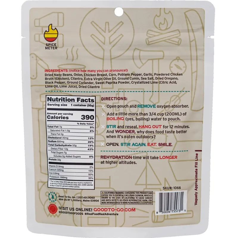 Good To Go White Bean Chicken Chili Single Serving-1