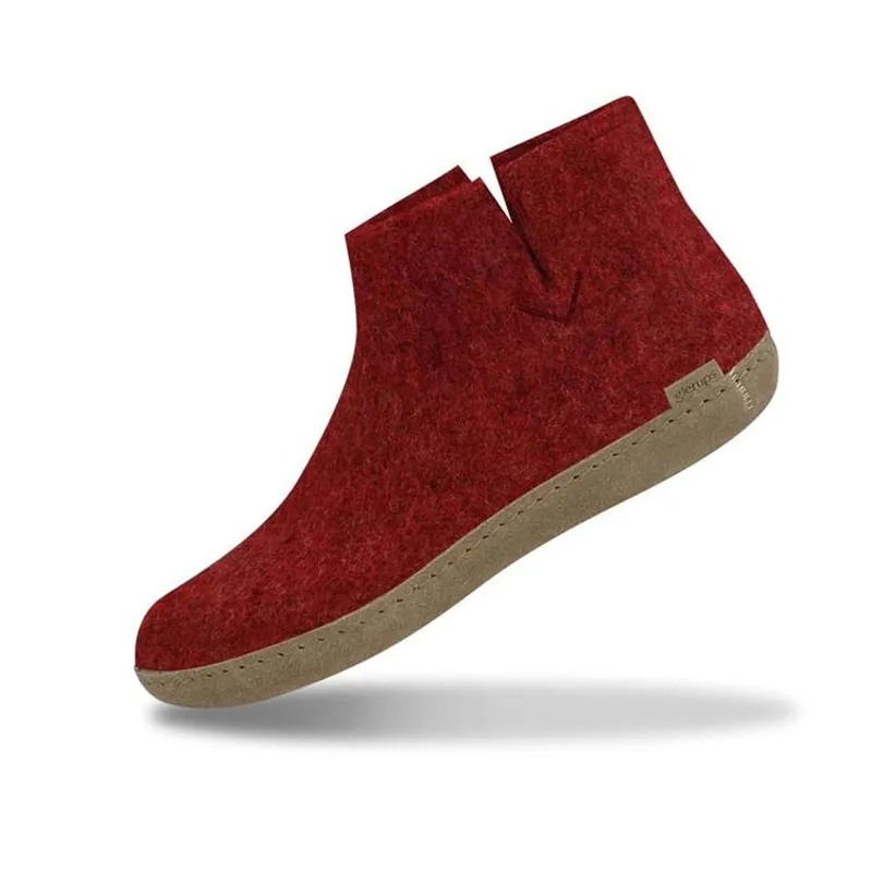 Glerups The Boot Leather Sole In Red
