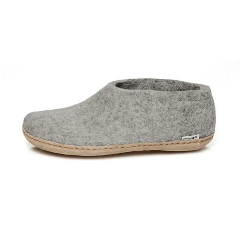 Glerups The Slip-On Leather Sole In Grey