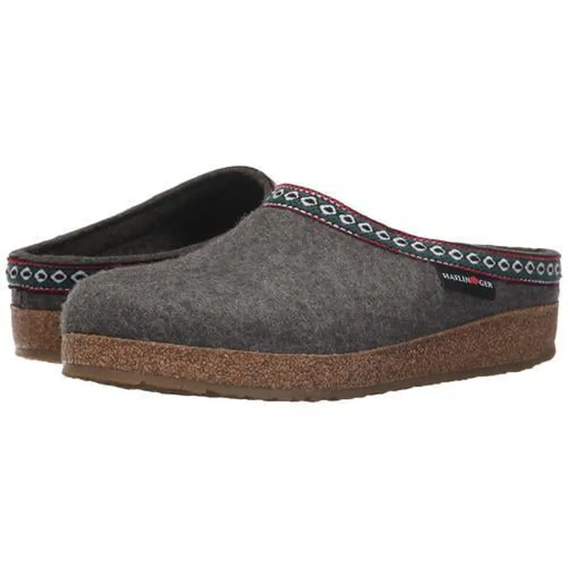 Haflinger Gz Wool Clog In Grey