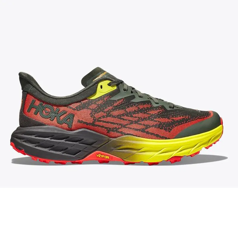 Hoka Speedgoat 5 In Thyme / Fiesta