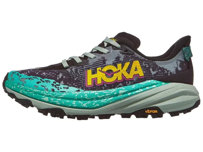 Hoka Speedgoat 6 In Black/Aloe Vera