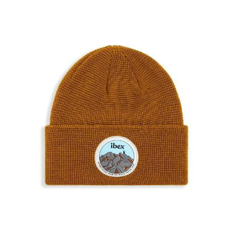 Ibex Alpine Waffle Knit Beanie in Woodthrush