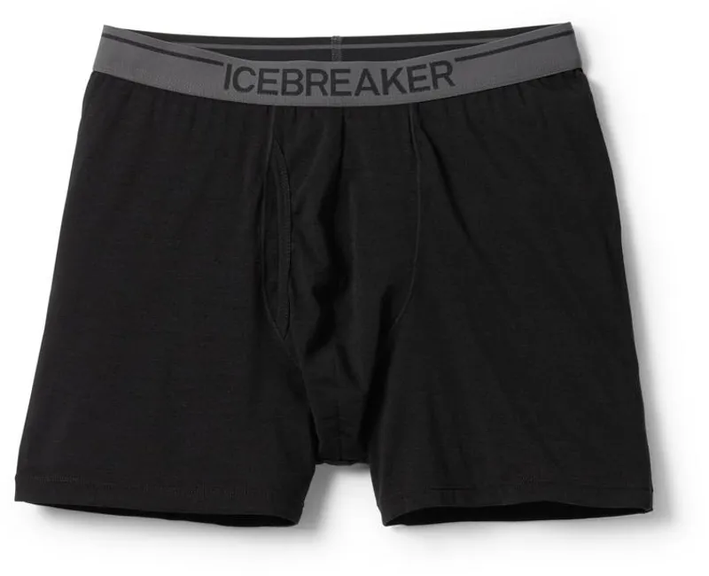 Icebreaker Anatomica Boxers W/Fly in Black