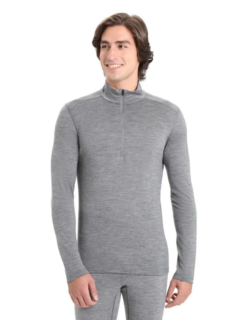Icebreaker Merino Oasis 200 Ls Half Zip in Gritstone