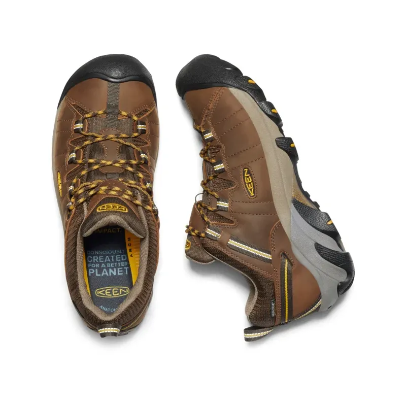 Keen Targhee II WP Hiking Shoe Wide in Cascade Brown/Golden Yellow-3