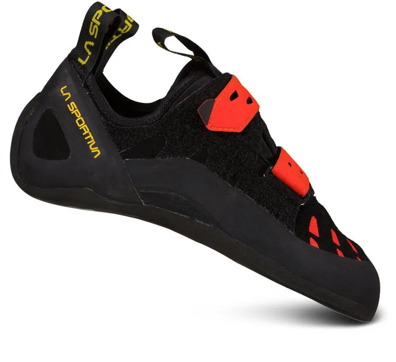 La Sportiva Tarantula Climbing Shoe in Black/Poppy