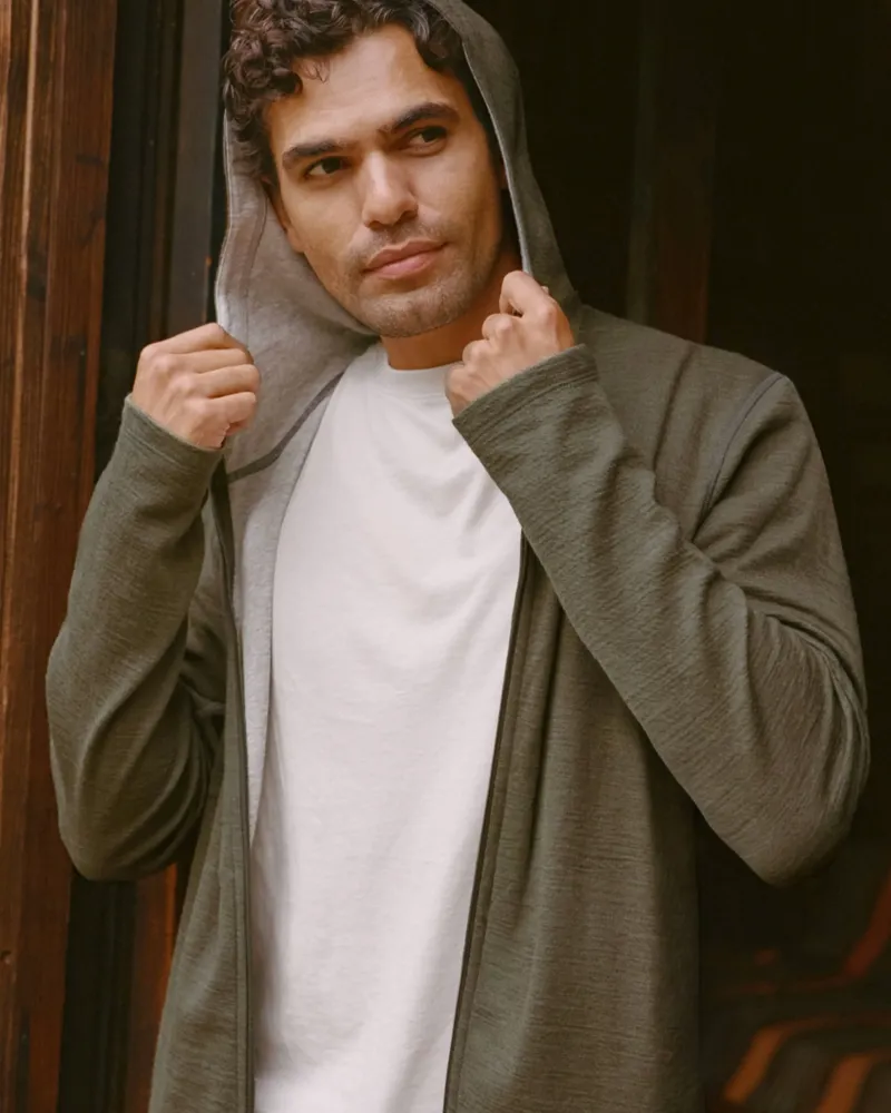 Paka Breathe Full Zip Hoodie in Andean Moss-1