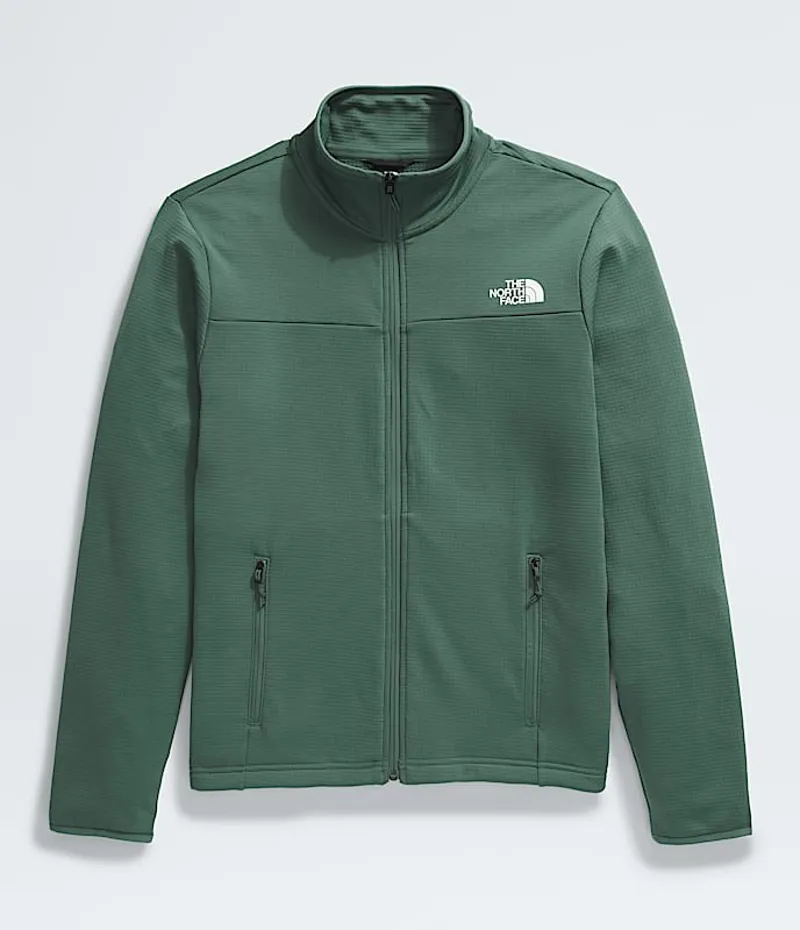 The North Face Cedar Trail Grid Full Zip Jacket in Duck Green