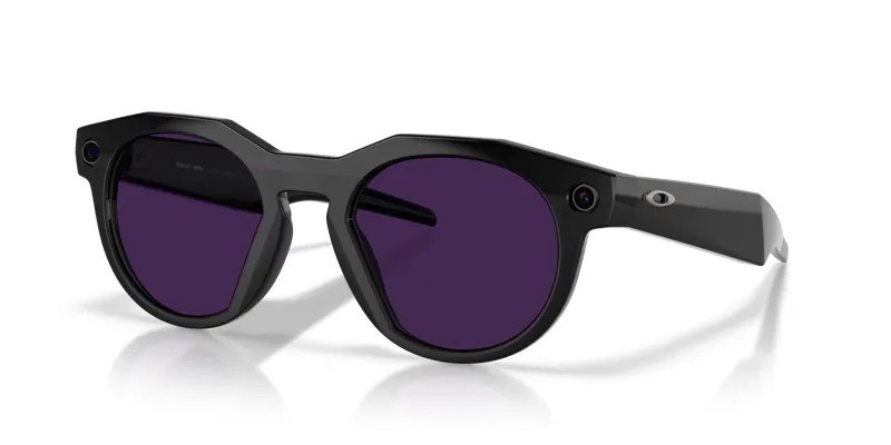 Oakley Meta HSTN AI Glasses in Black with Amethyst Transitions Lens-2