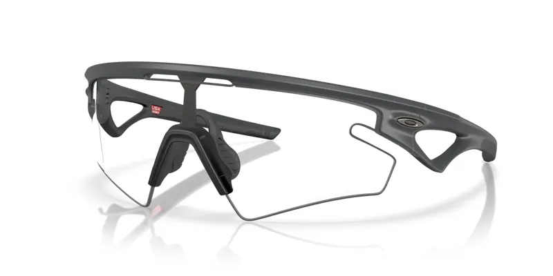Oakley Sphaera Slash in Carbon w/Clear to Black Iridium Photochromic-2