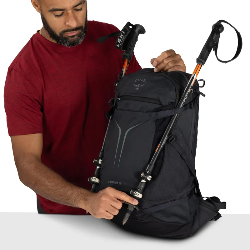 Osprey Sportlite 20 Hiking Backpack in Raven Black-6
