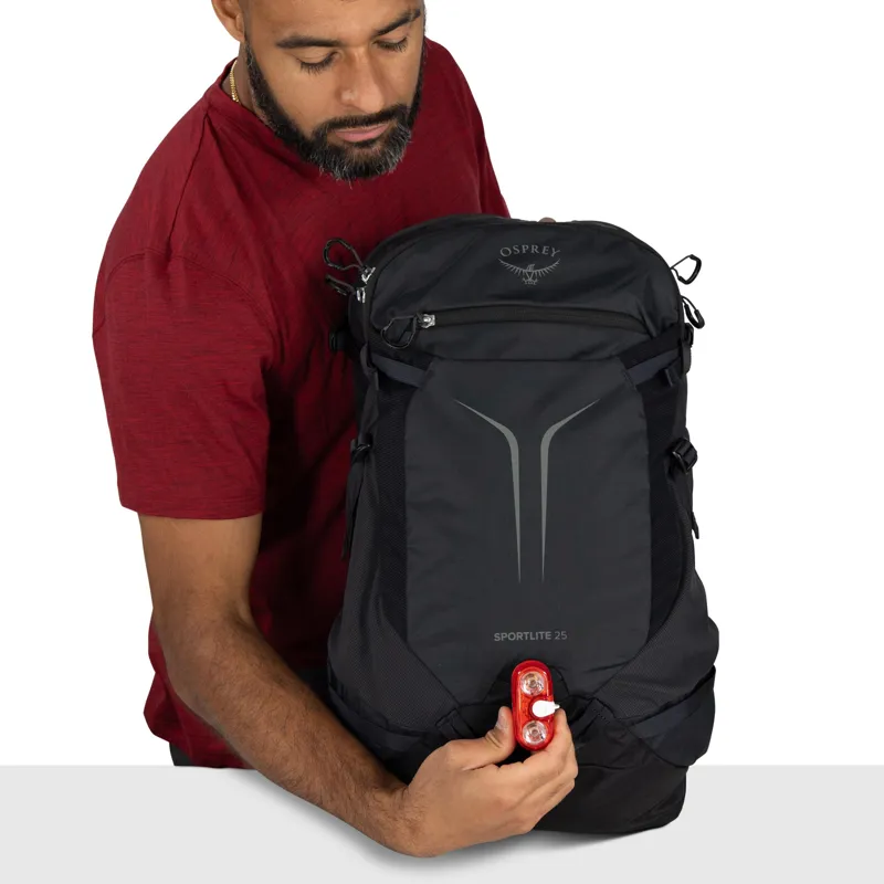 Osprey Sportlite 20 Hiking Backpack in Raven Black-5