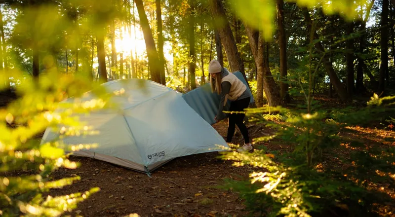 Nemo Aurora 3P Backpacking Tent with Footprint in Frost-7