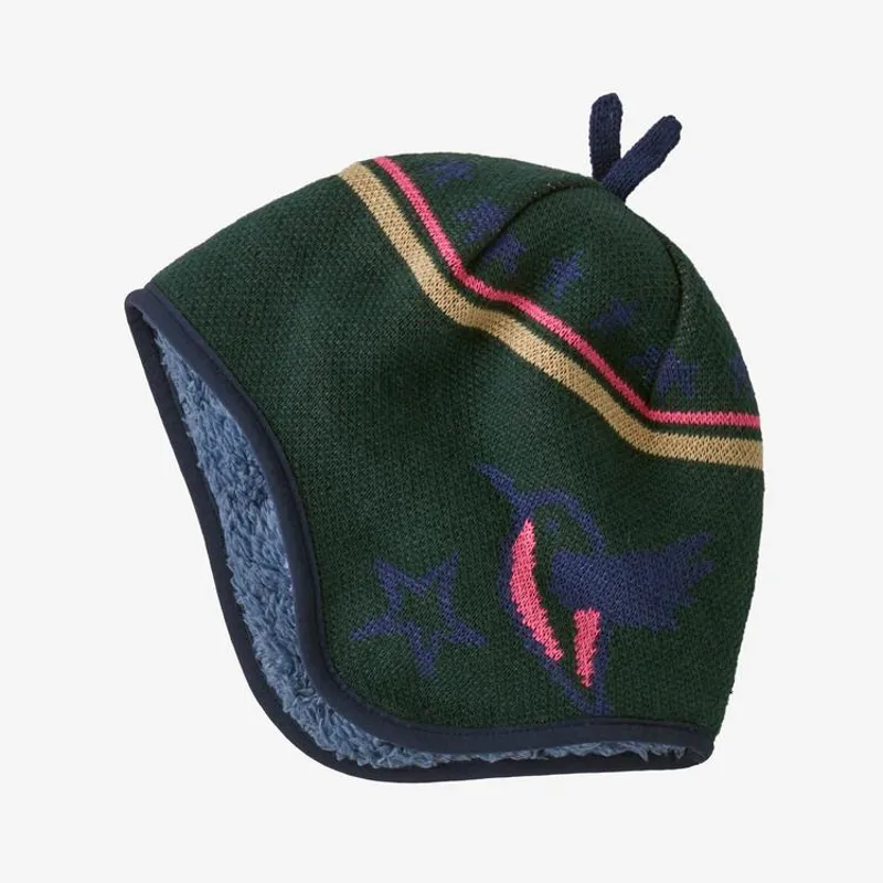 Patagonia Baby Reversible Beanie Allen Conifer Green