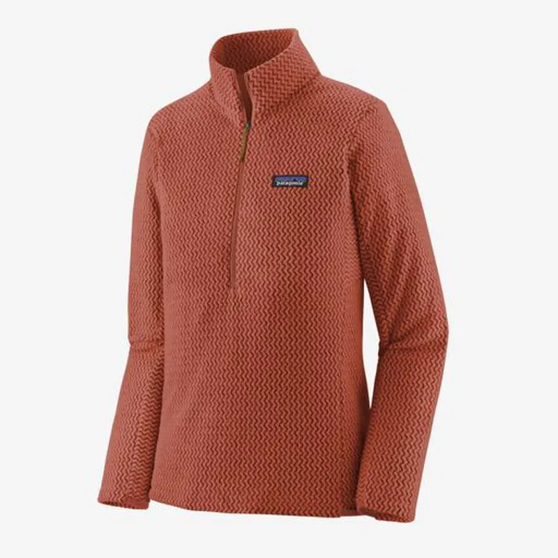 Patagonia Women's R1 Air Zip-Neck Fleece Pullover in Burl Red