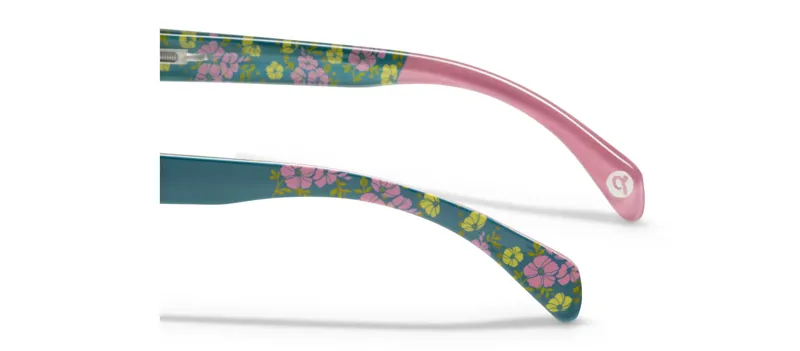 Peepers Bee Blue Light Glasses in Teal/Floral-3