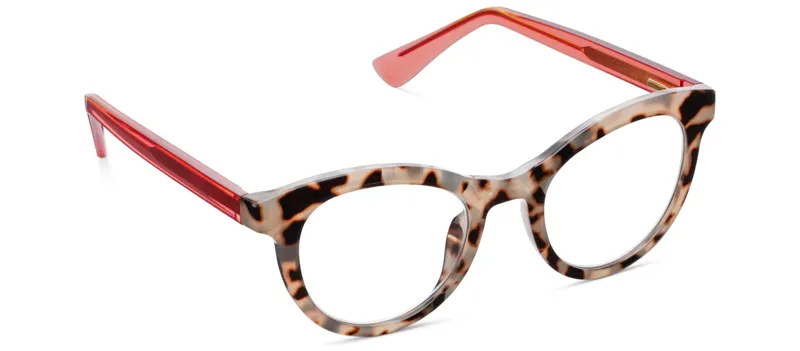 Peepers Tribeca Blue Light Readers in Gray Tortoise/Coral-1