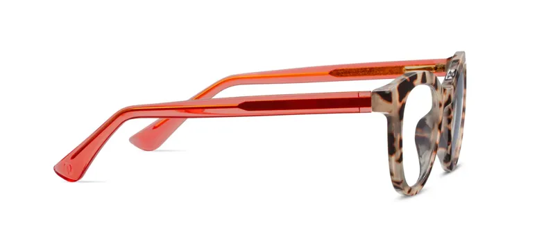 Peepers Tribeca Blue Light Readers in Gray Tortoise/Coral-2