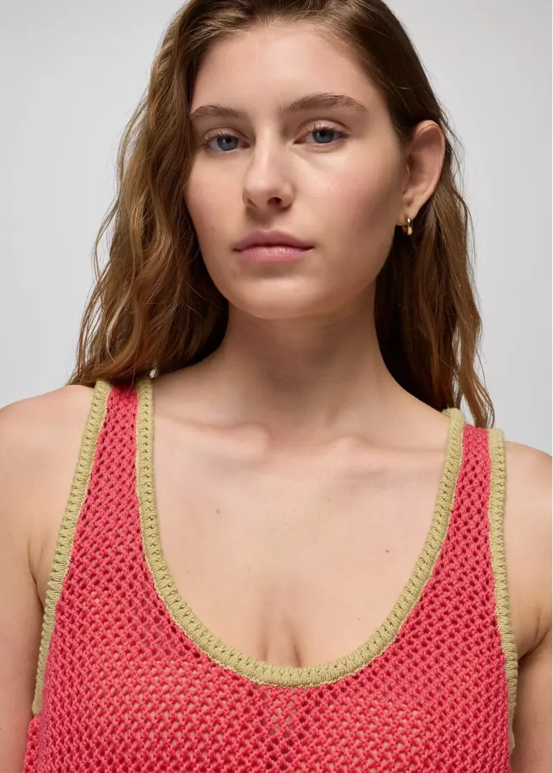 Prana Women's Spring Awakening Tank in Guava-3