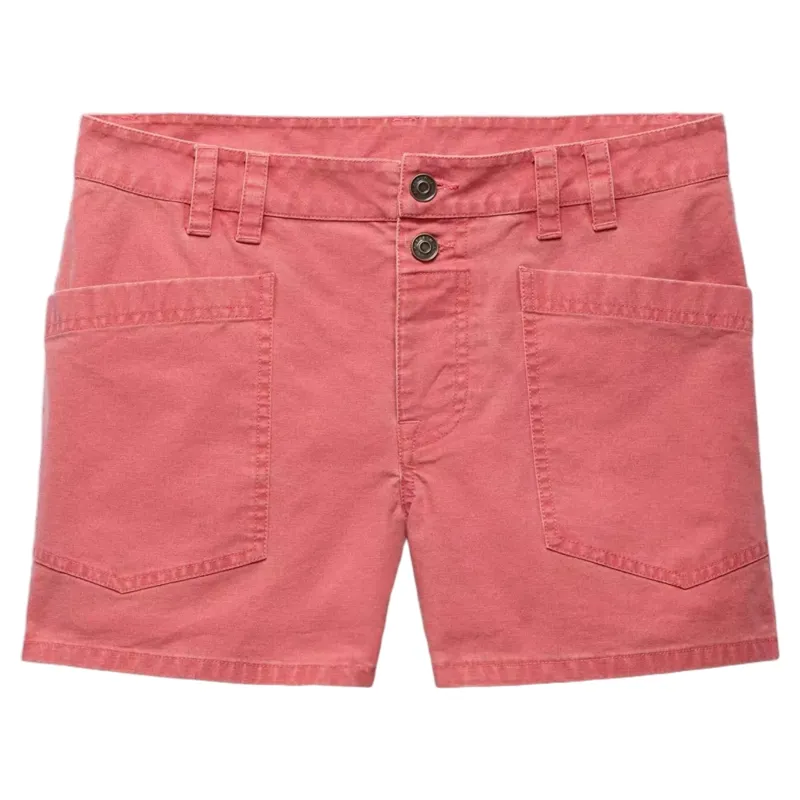 Prana Women's Suton Short in Guava-5