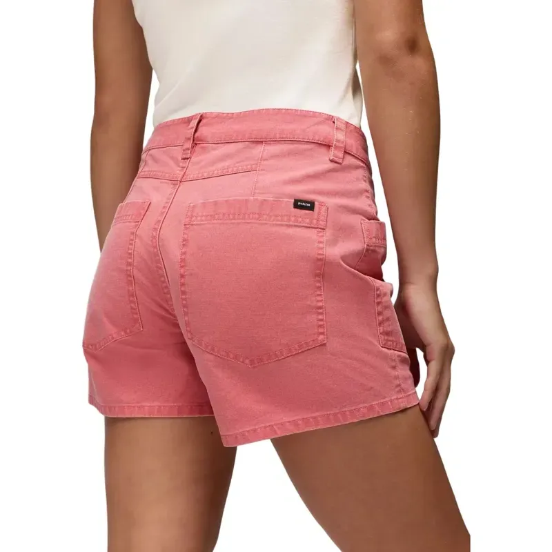 Prana Women's Suton Short in Guava-4