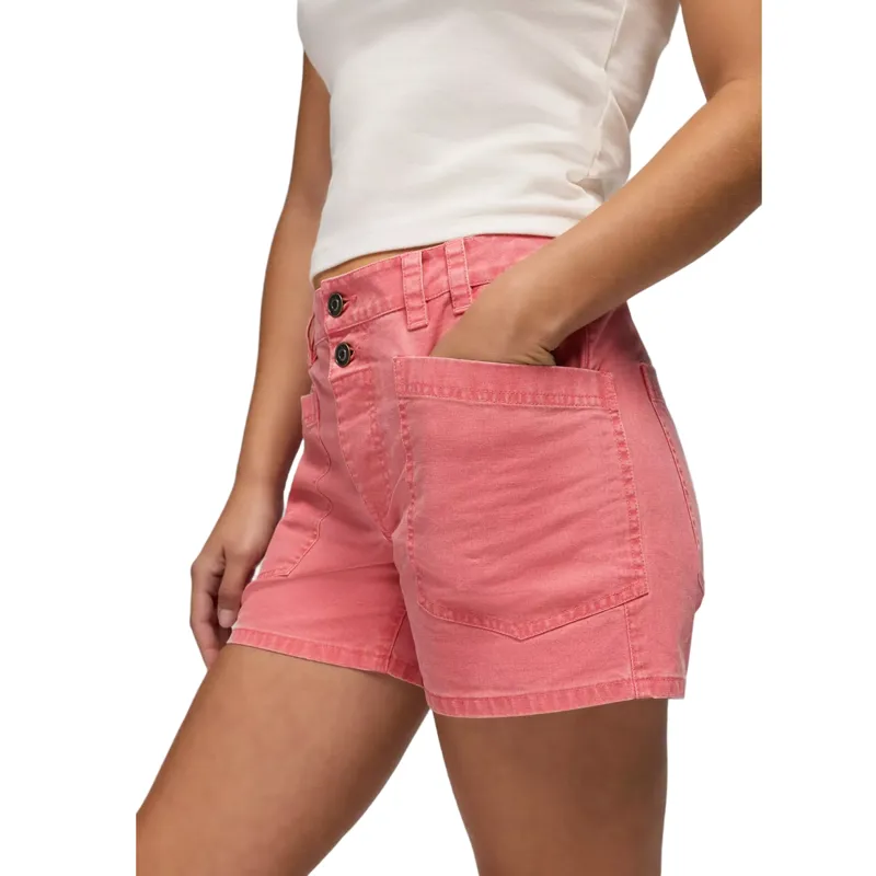 Prana Women's Suton Short in Guava-2