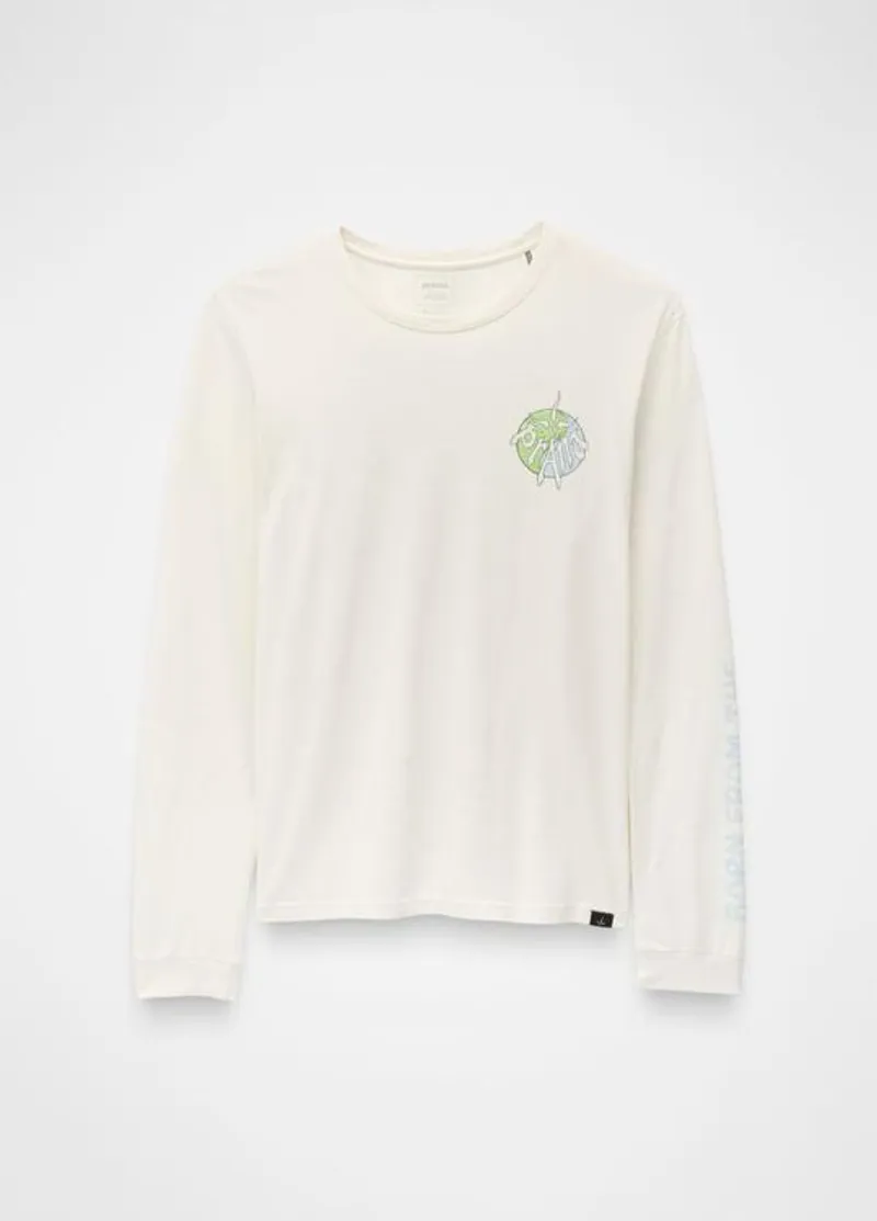 Prana Heritage Graphic Ls Tee in Chalk Yinyang