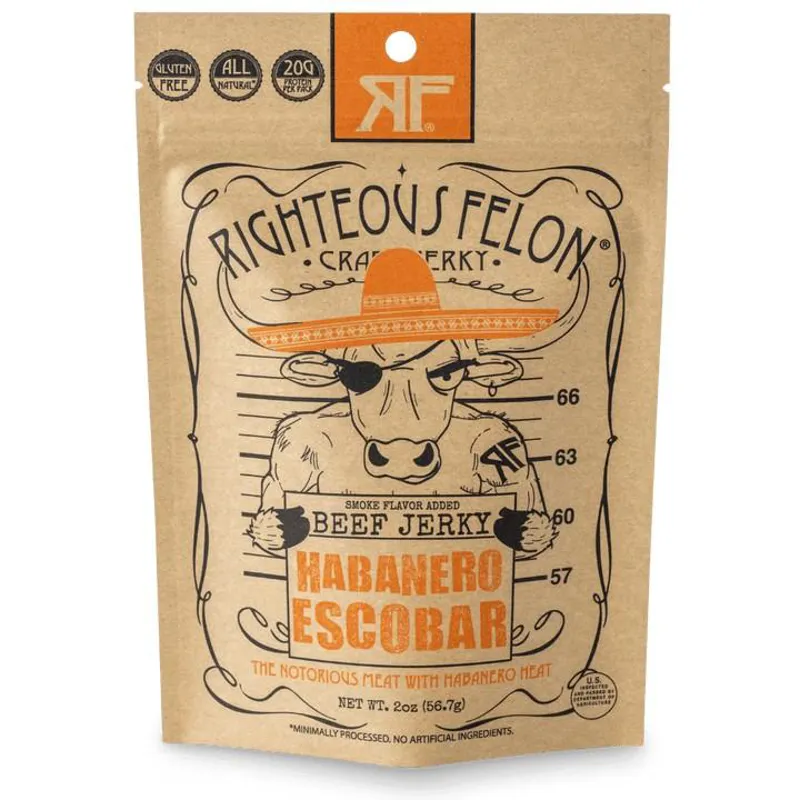 Righteous Felon Craft Jerky 2Oz in Habanero