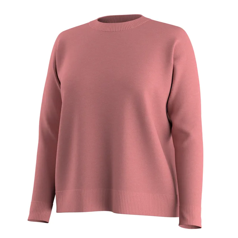 Smartwool Women's Edgewood Crew Sweater in Rosewood Heather-2