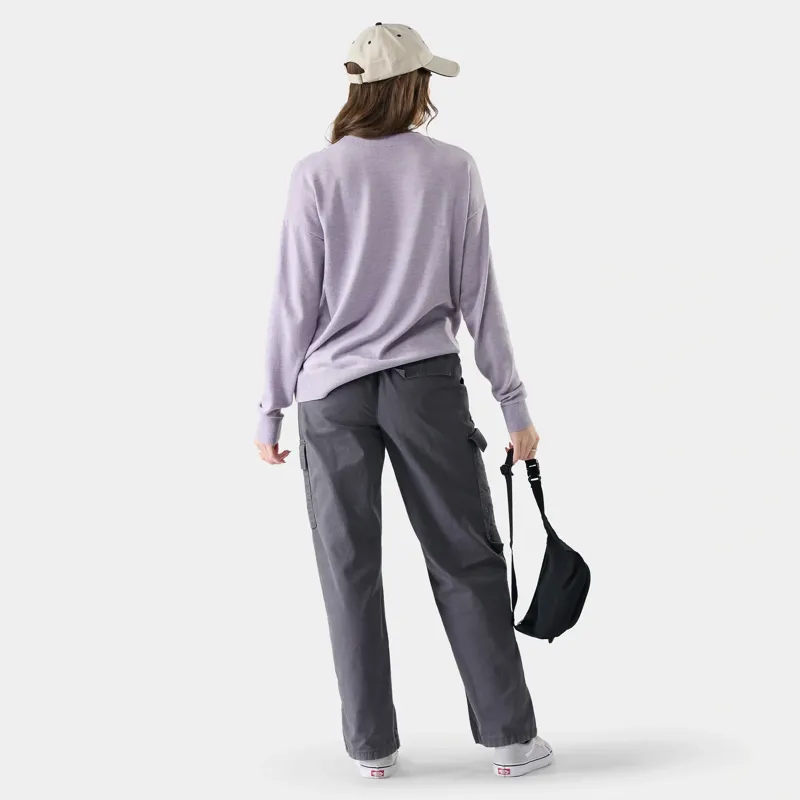 Smartwool Women's Edgewood Crew Sweater in Icy Lavender Heather-1