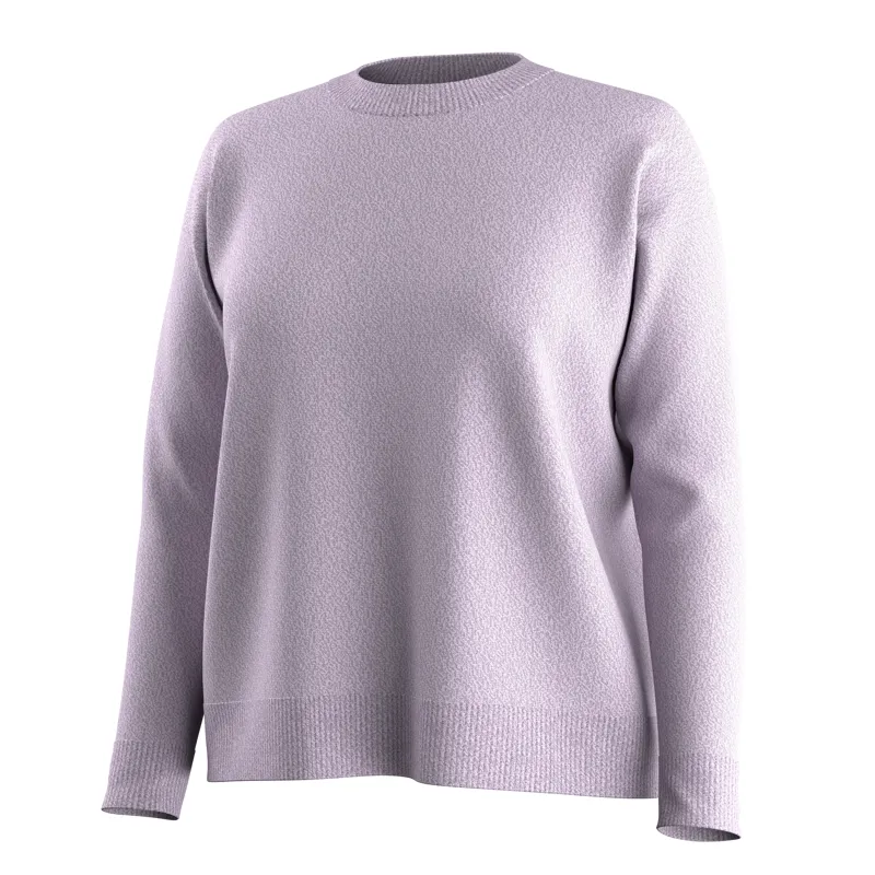 Smartwool Women's Edgewood Crew Sweater in Icy Lavender Heather-2