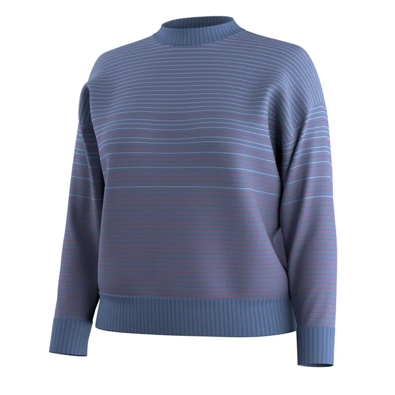 Smartwool Women's Summit Crew Sweater in Nightfall Blue-2