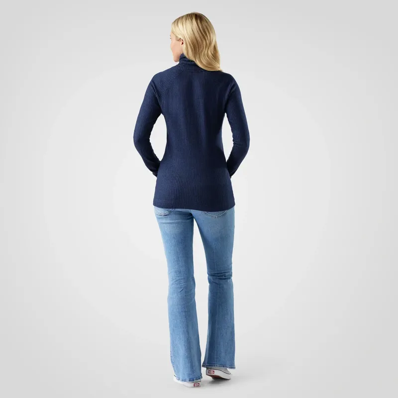 Smartwool Women's Thermal Merino Rib Turtleneck Nightfall Blue/Deep Navy-1