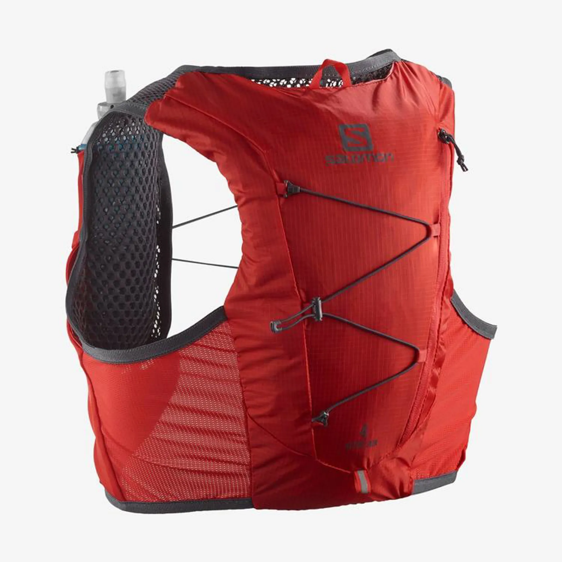 【正規品質保証】 4 Skin Active Salomon Set Arcadian - Red/Ebony in Vest Hydr. ウォーキング・ランニングウェア