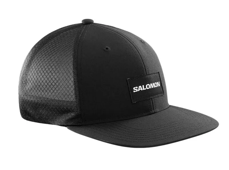 Salomon Trucker Flat Cap in Deep Black