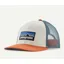 Patagonia P6 Logo LoPro Trucker Hat in White/Redtail Rust