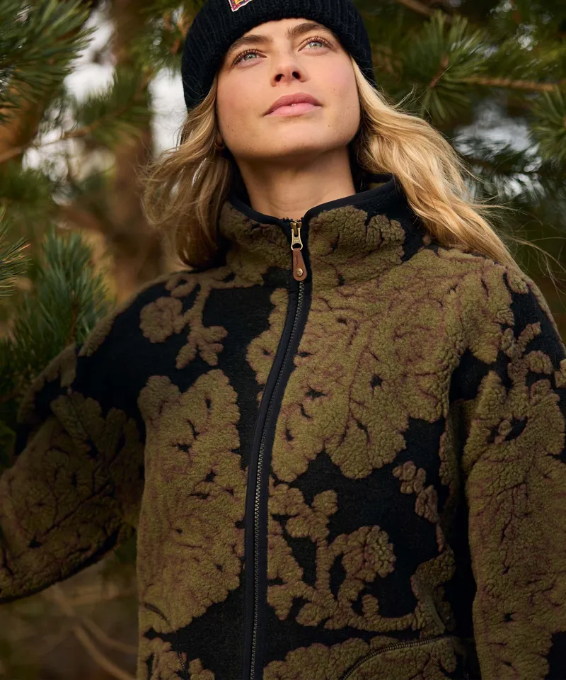 Sherpa Adventure Gear Women's Tara Full Zip Fleece Jacket in Evergreen-7
