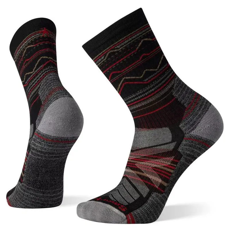 Smartwool Hike Lc Mountain Range Pattern Crew in Black