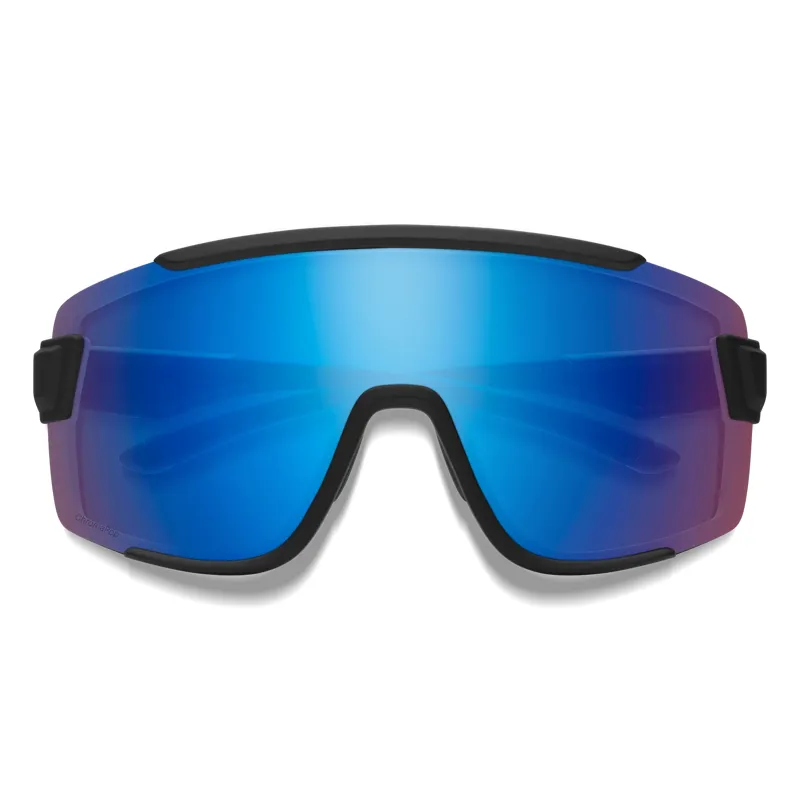 Smith Wildcat in Matte Black with ChromaPop Low Light Rose Blue Mirror-1